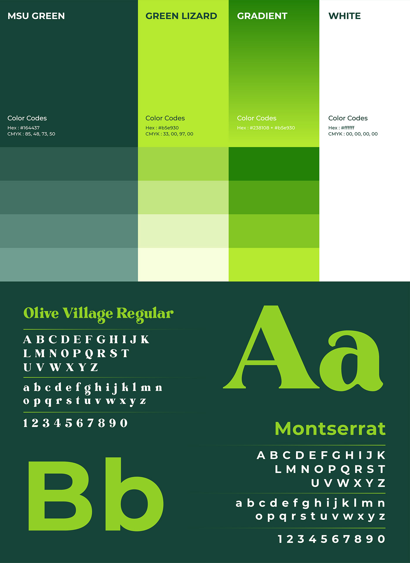 This image contains Kreidy's fresh brands color palette and typography.