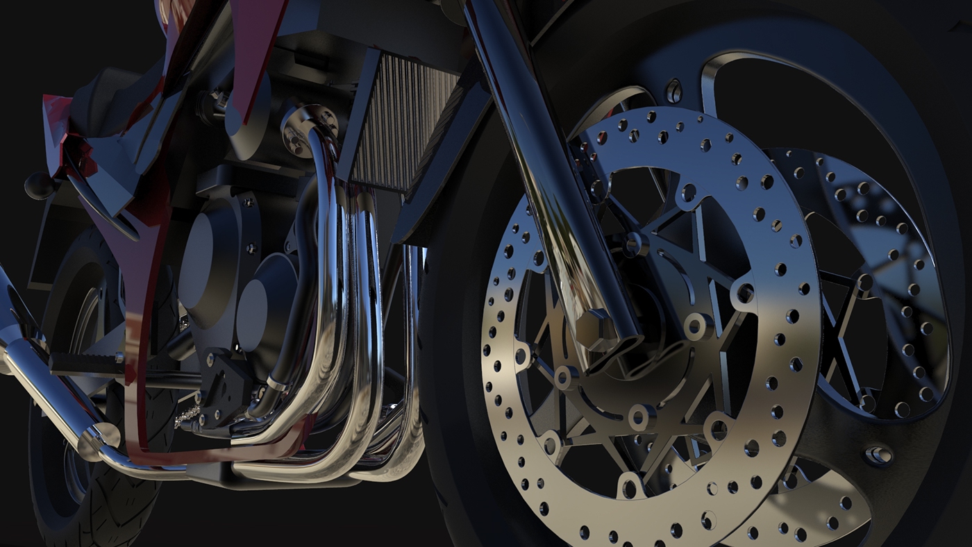 motorcycle Motor Bike industrial 3D model