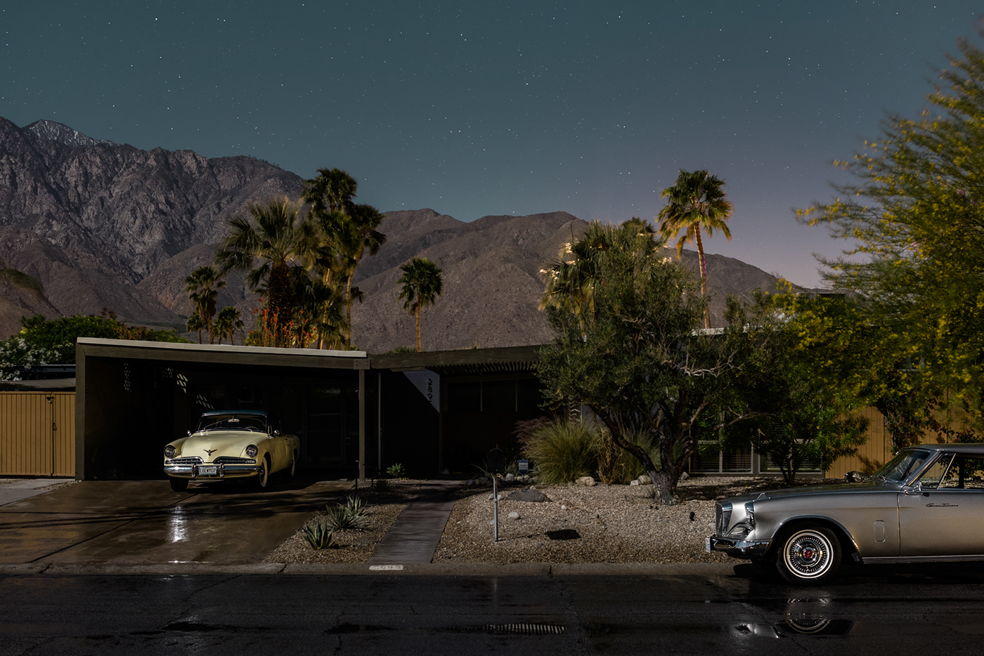Tom blachford blachford midnight modern Palm Springs moonlight long exposure California modernism modernist MID-CENTURY