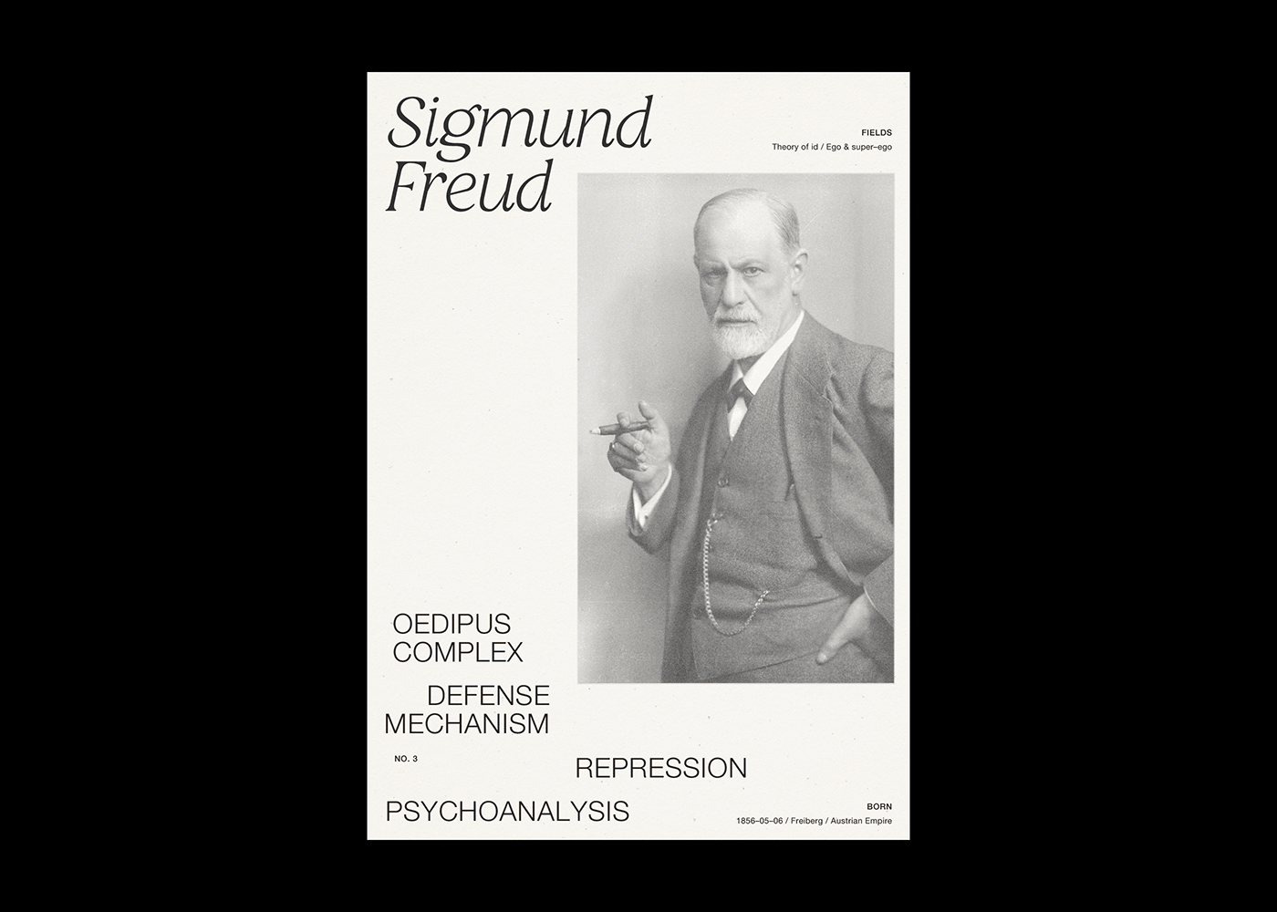 flyer freud Jung pavlov poster print psychology Skinner typography  