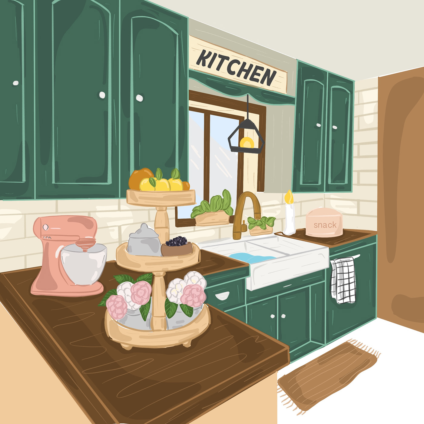 Sink kitchen artwork concept art
