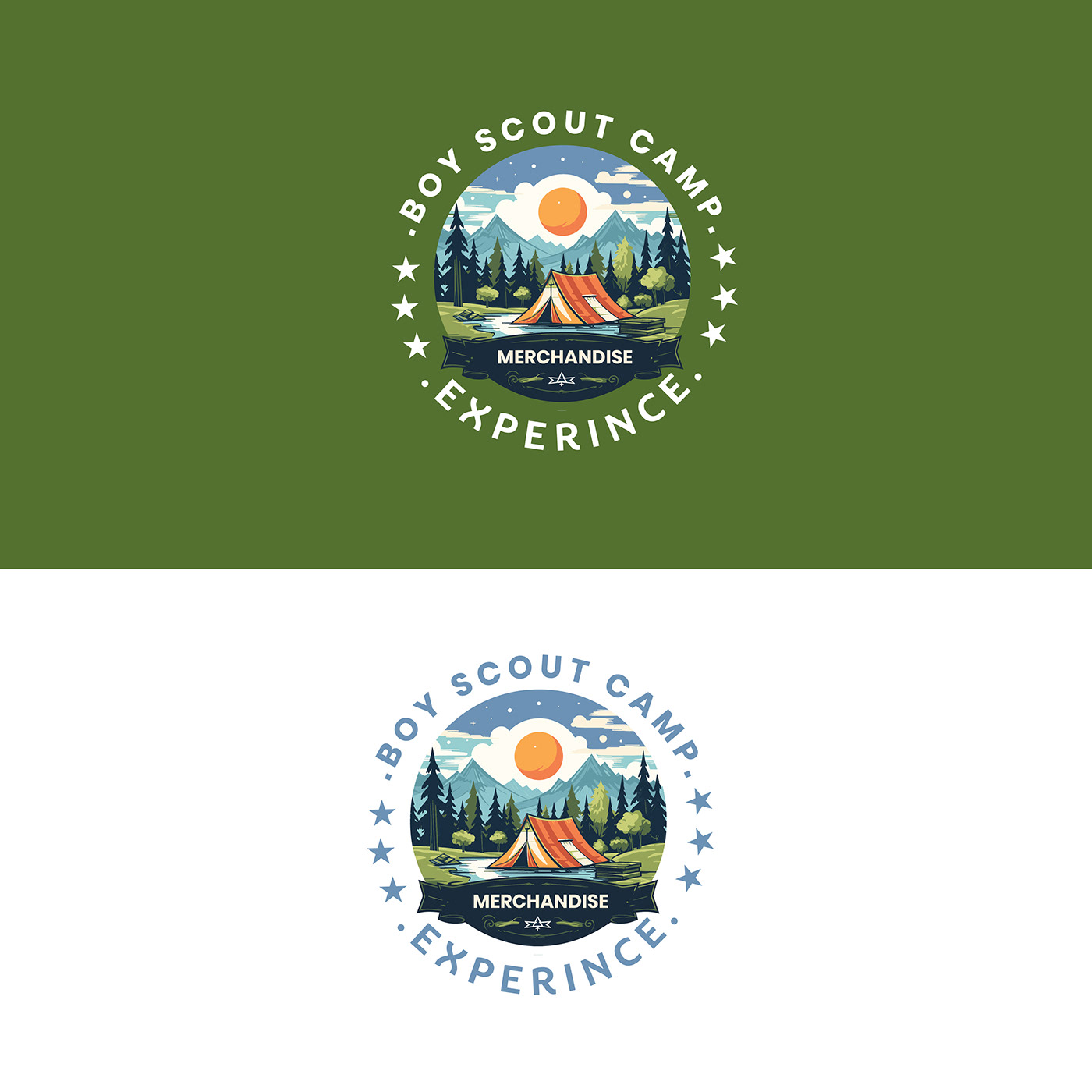 scout camp camp logo Logo Design logos identity Logotype brand identity Social media post visual identity