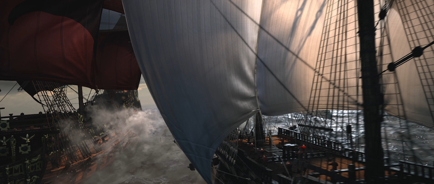 action battle cinematic game Korea Ocean pirate sailboat sea ship