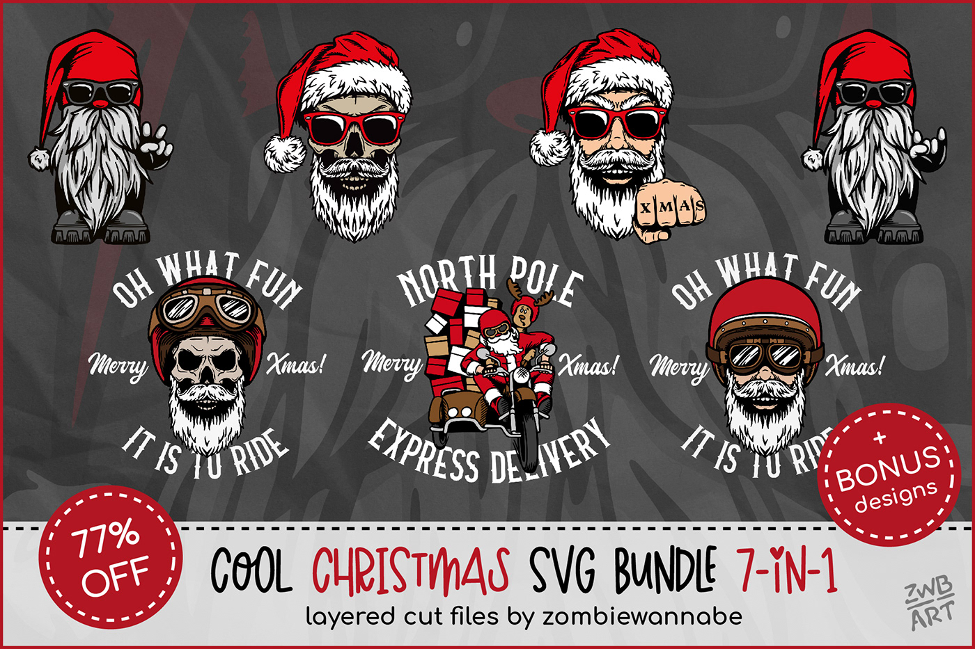 biker bundle Christmas cool crafts   cut files sublimation svg svg for cricut t-shirt