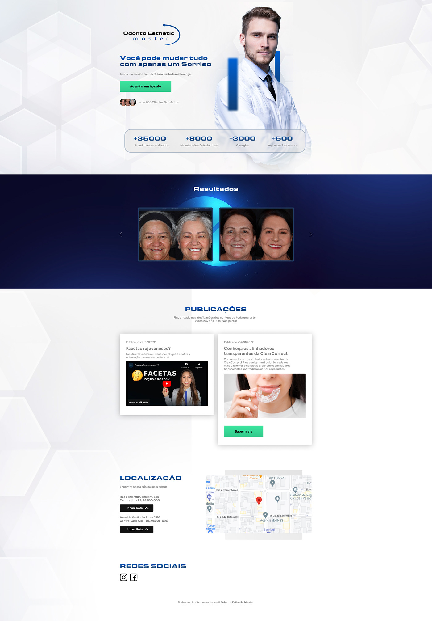 dentist medical dental clinic elementor pro Web Design  Figma design wordpress ЛП Marketing Design