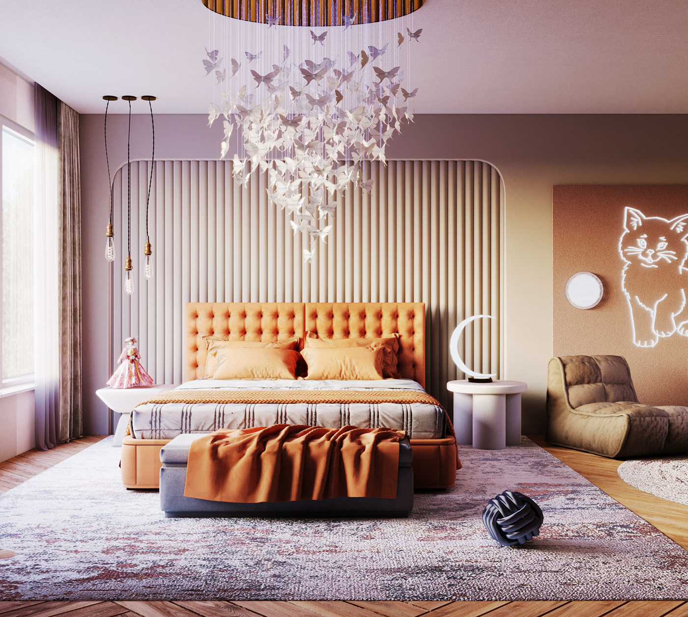 interior design  visualization 3ds max corona Render 3D bedroom bedroom design 3dvisualization 3drendering