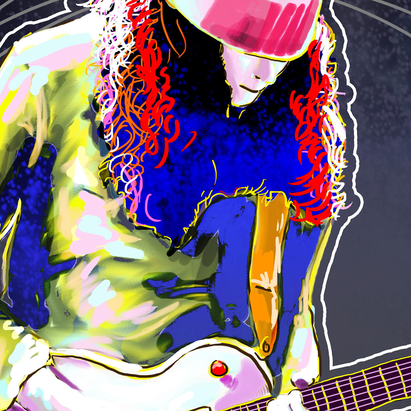 buckethead whitewash musician guitar philippines Fan Art tribute galaxy guitarist les paul universe KFC