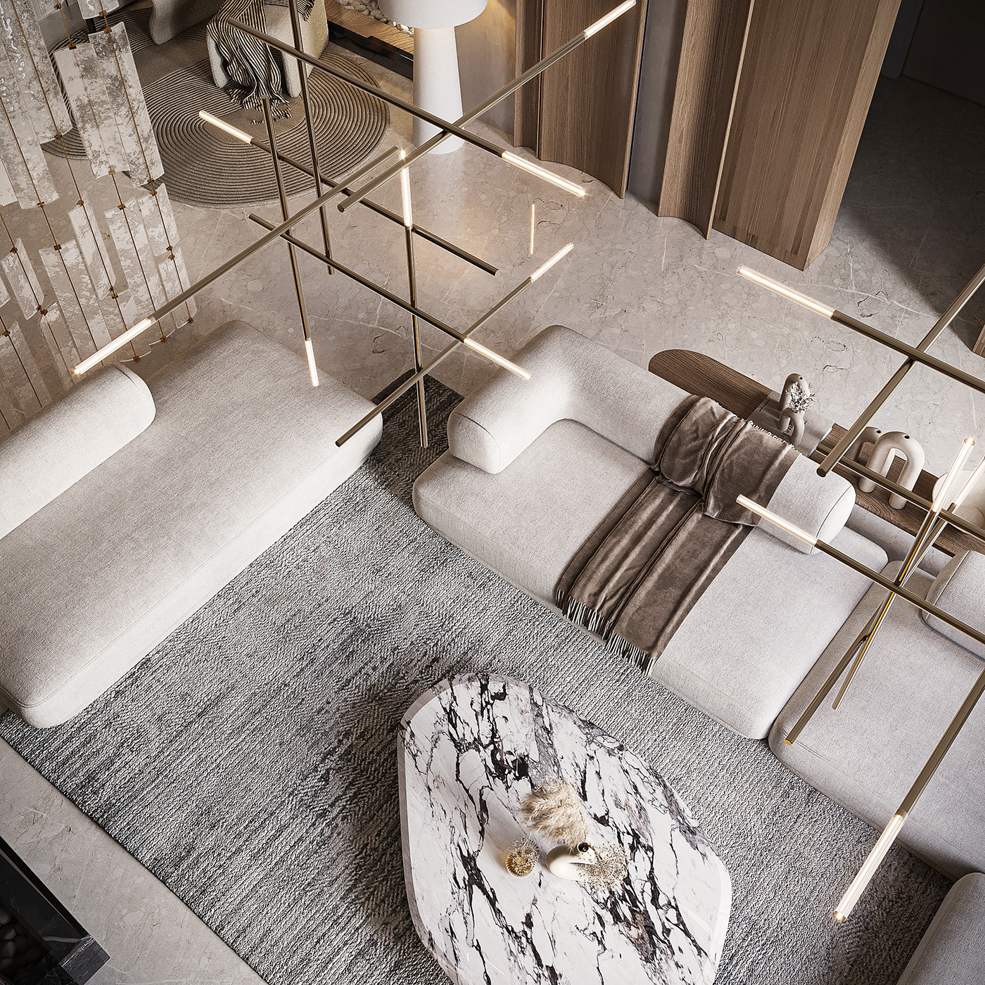 Interior design reception luxury dubai 3dsmax