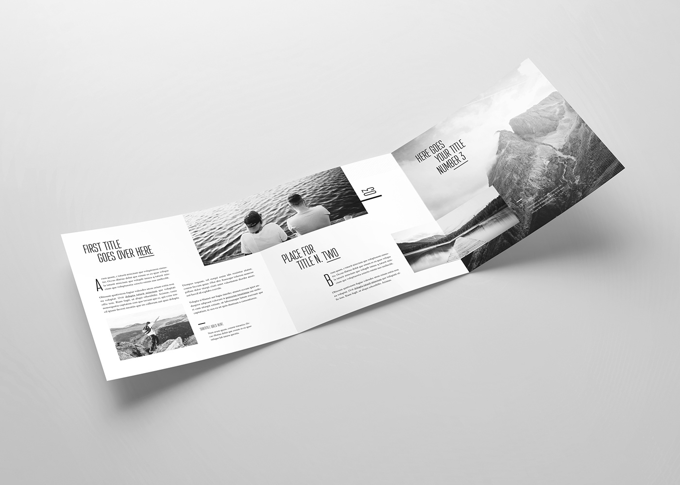 brochure editorial minimal Photography  portfolio print design  trifold