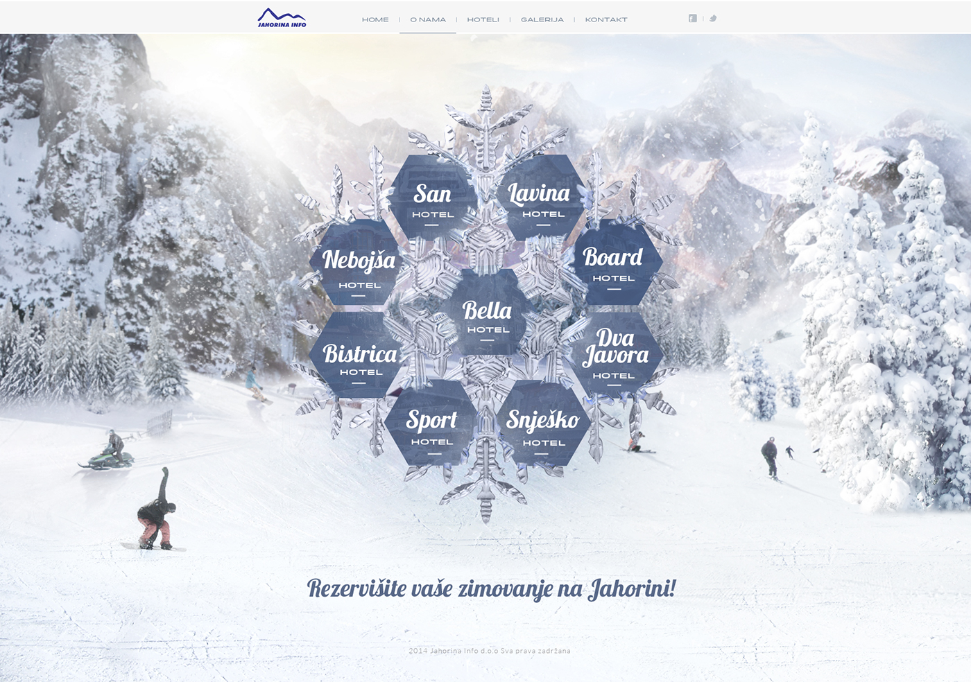photomanipulation winter Snowboarding skiing Webdesign tourist agency snow snowflake mountain