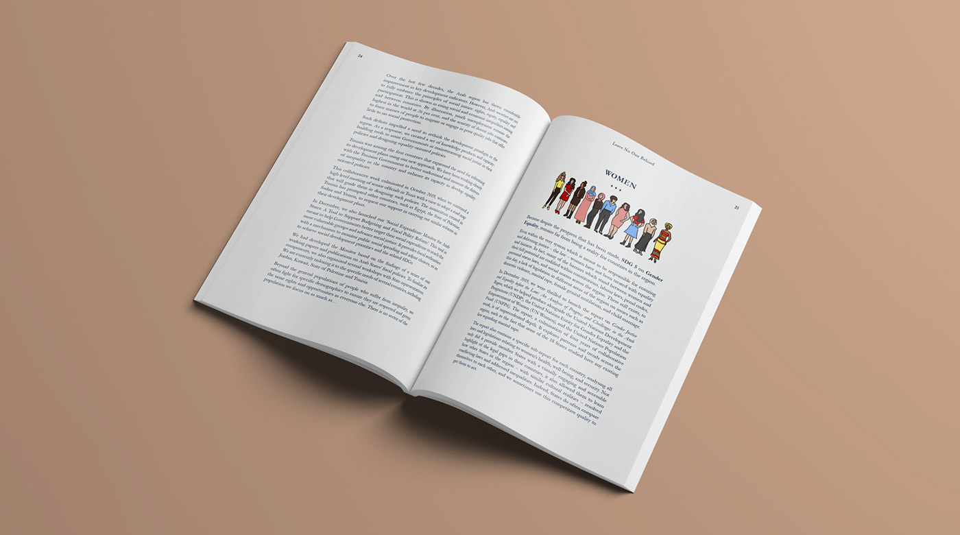 annual report escwa ILLUSTRATION  Layout publication story storytelling   un editorial