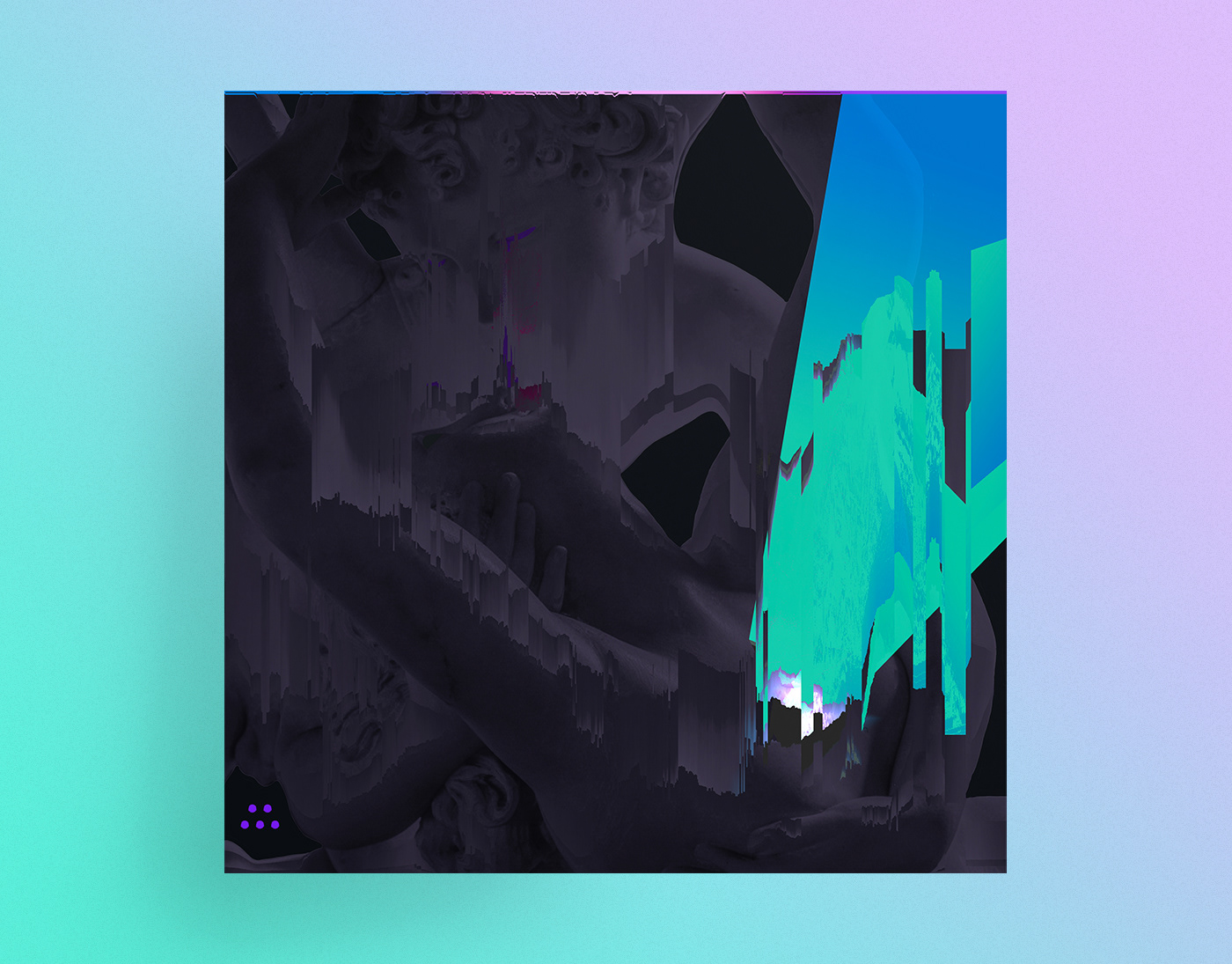 Album design collage cover artwork Glitch glitch art pixel sorting surrealism