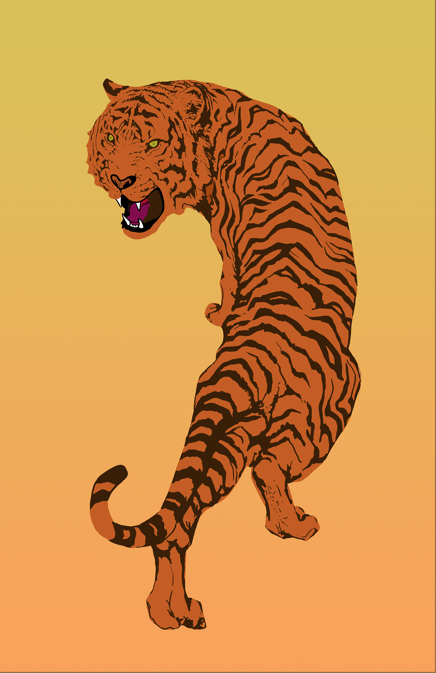 Image may contain: animal, carnivore and tiger