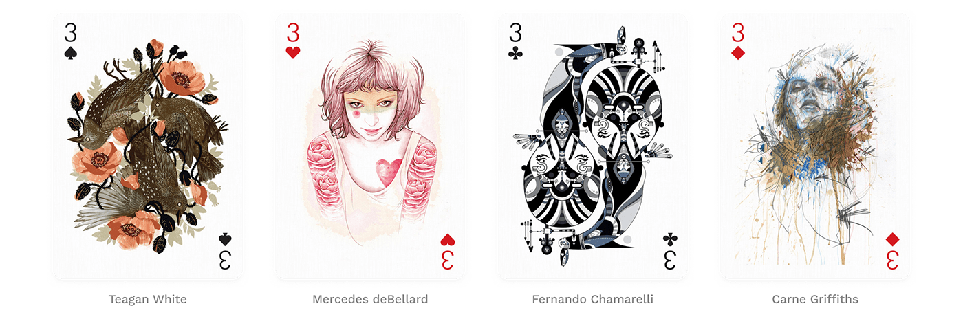 Poker Playing Cards deck of cards deck art gift artistic product print game Fun gift idea Collaboration Collective 