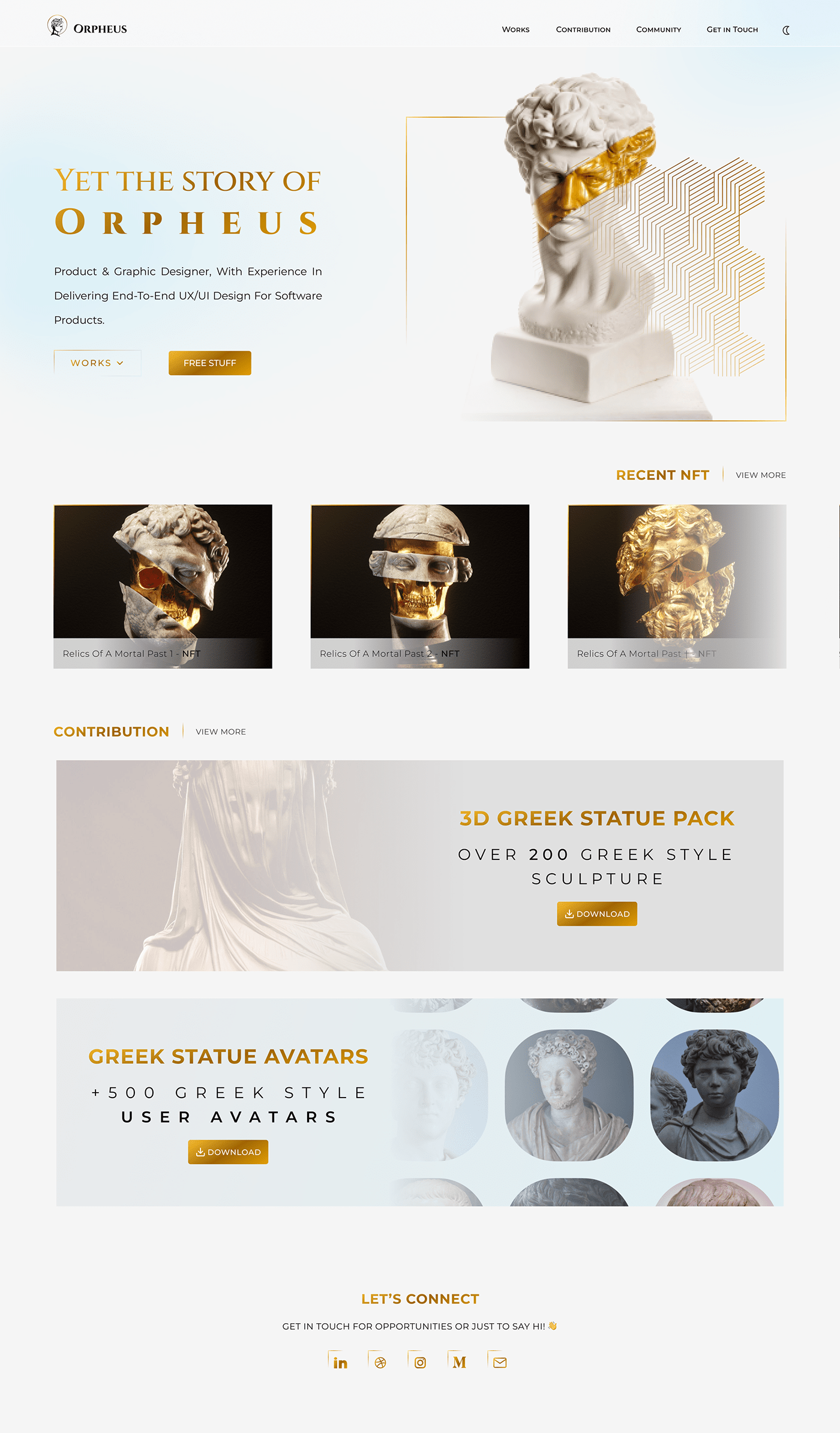 billelis sculpture bronze zbursh greek statue mask death skull Website