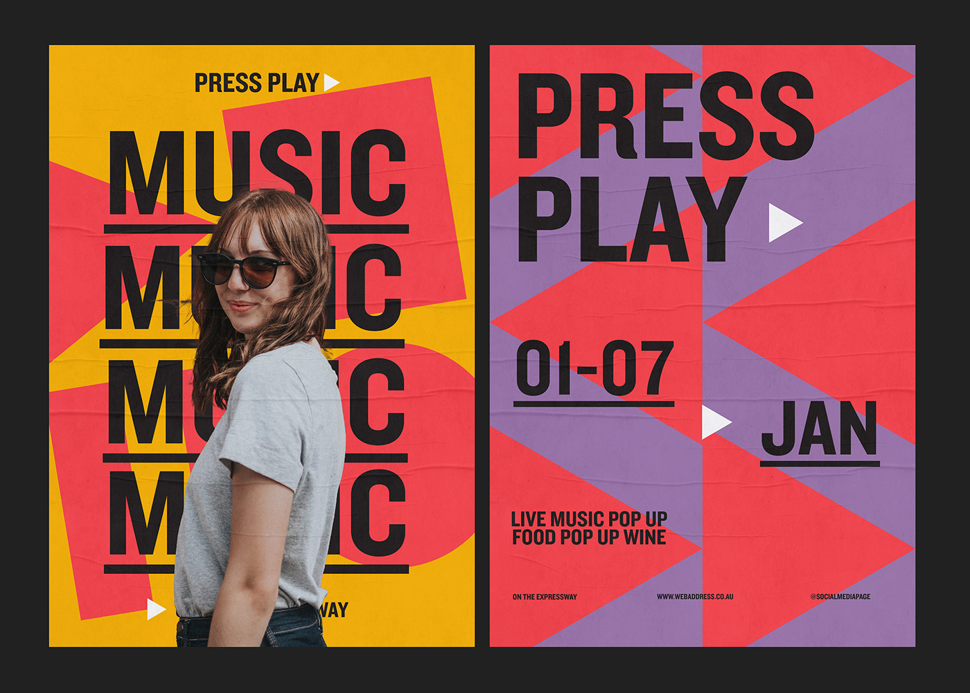 brand identity branding  colours festival geometric graphic design  music Poster Design typography  