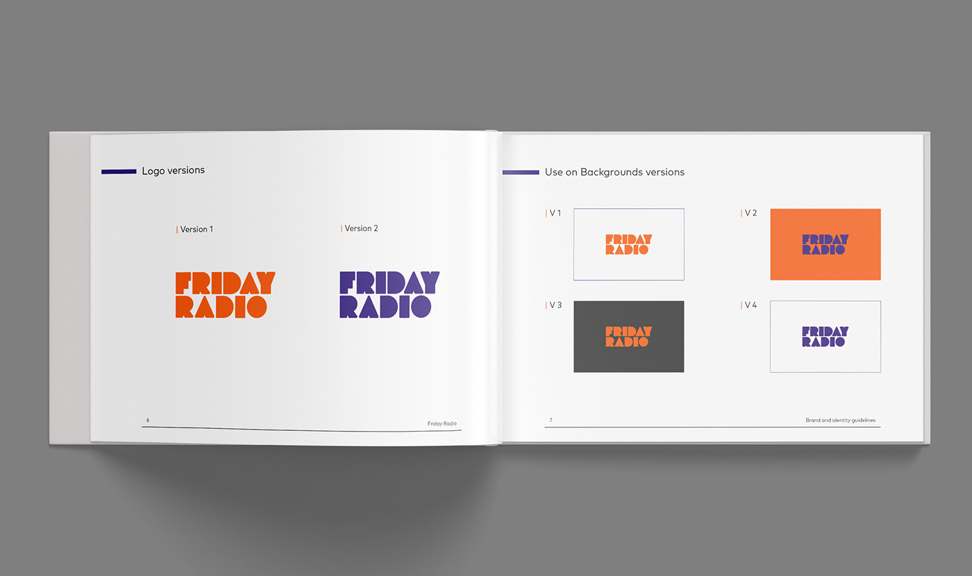 logo brand branding  Friday Radio music poster Style brandbook book