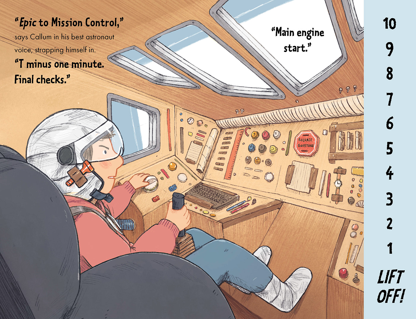 childrens books Graphic novels ILLUSTRATION  book design Space  cardboard rocket