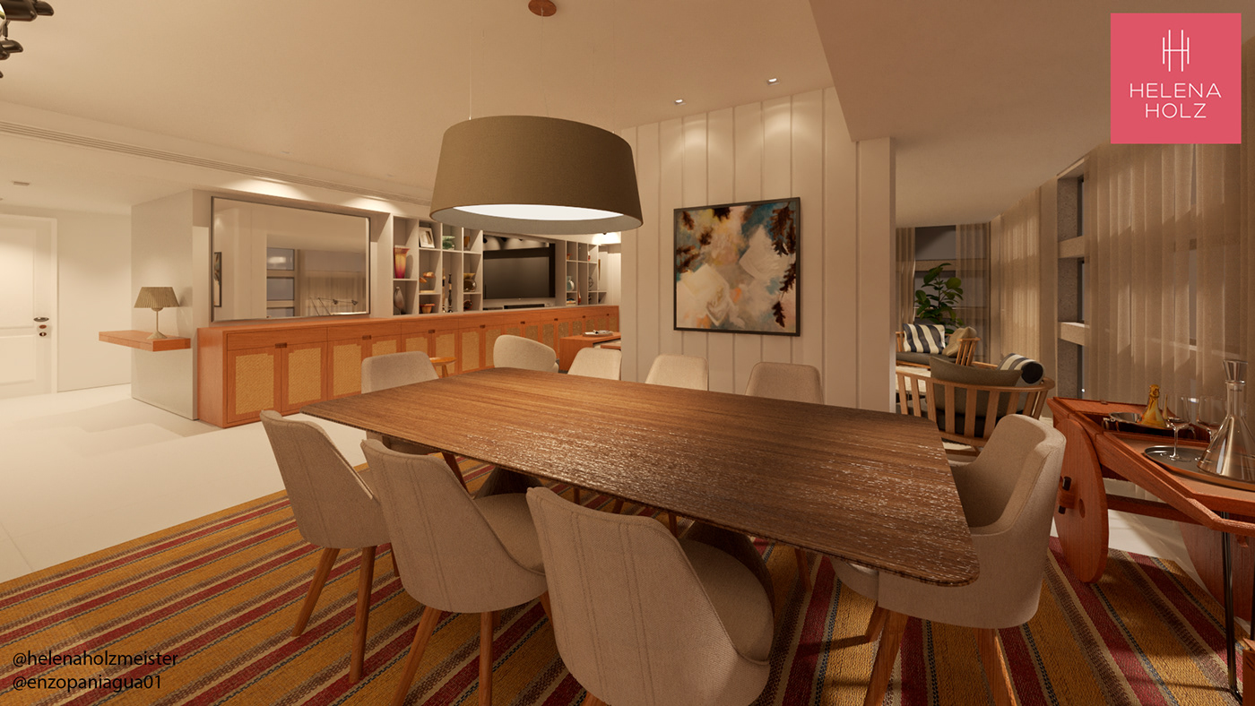 3D apartment architecture indoor interior design  Render rendering SketchUP vray