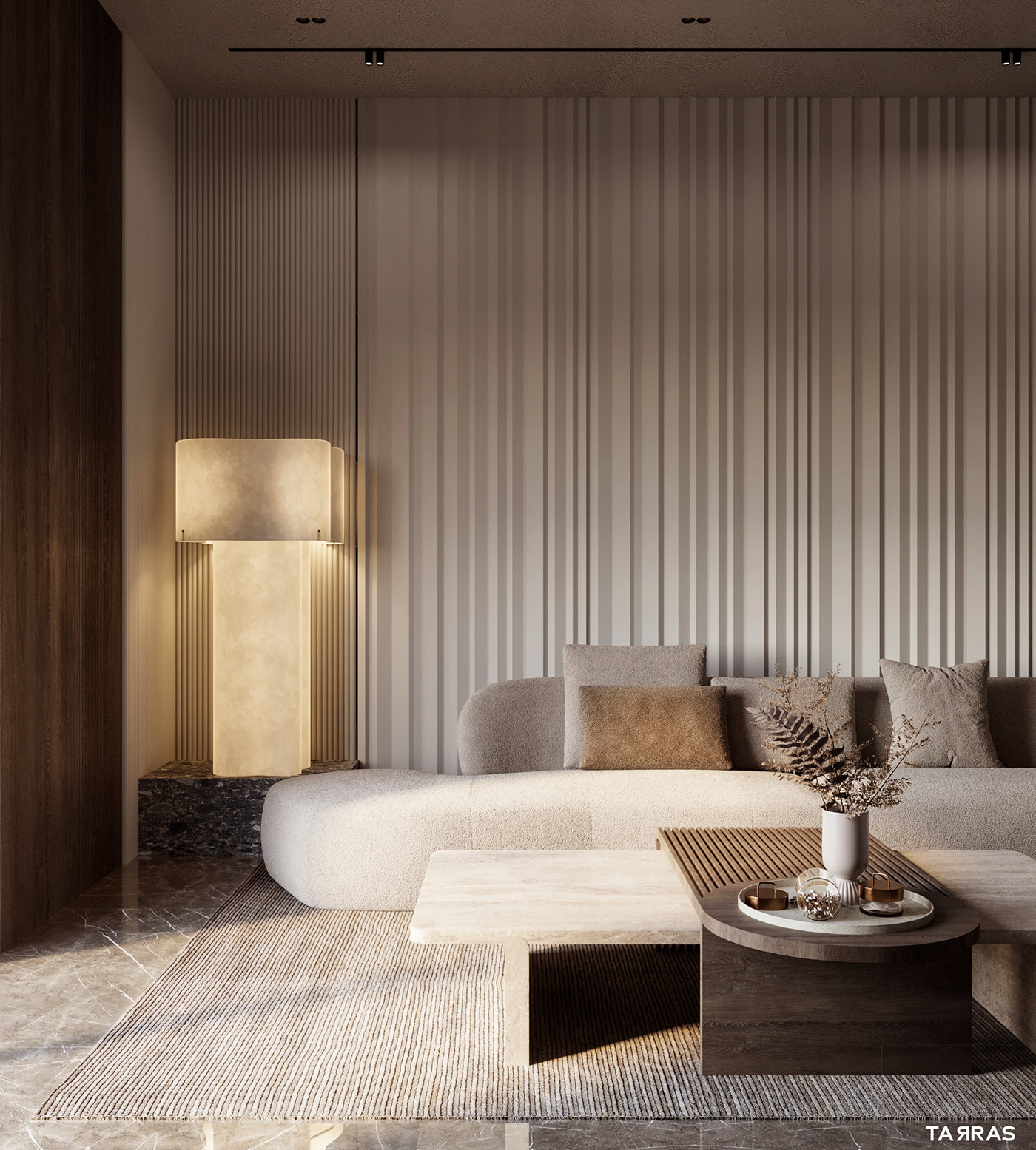 living room dark corona concept visualization apartment modern interior design  light Interior