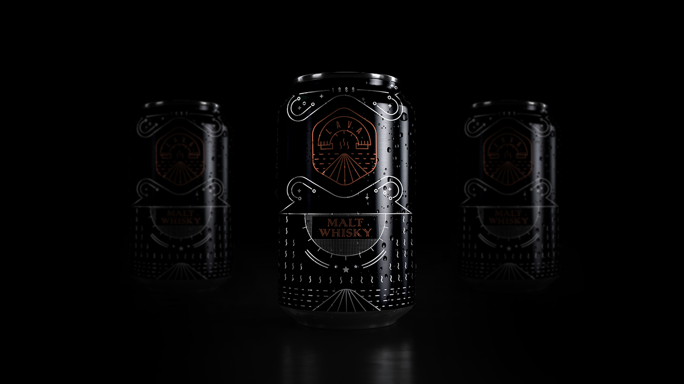 logo branding  beverages drinks dark bottle Packaging lava ILLUSTRATION  Label