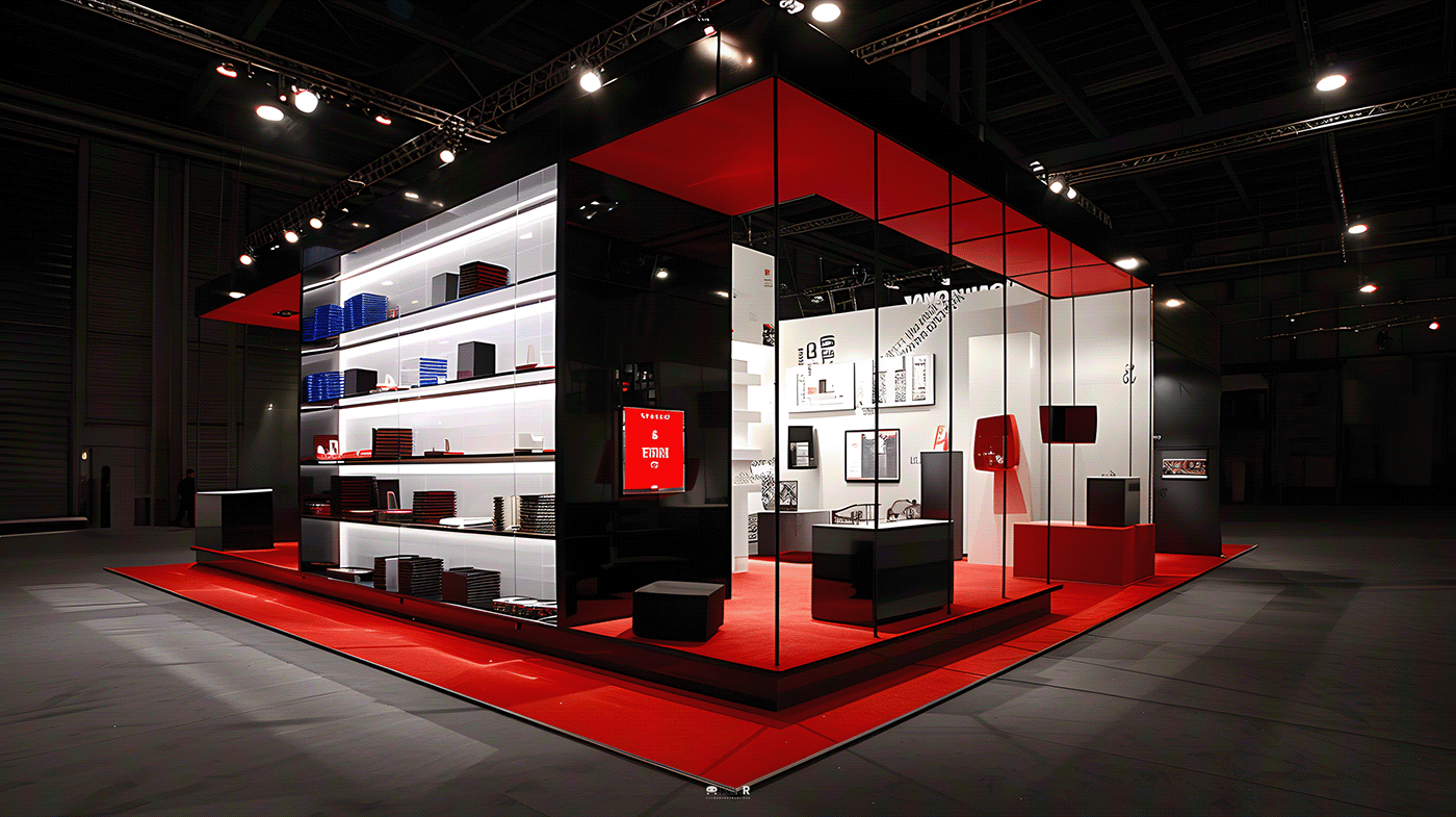 aigc midjourney 展台设计 展览设计 Exhibition Design  booth Exhibition  Stand 3D vray