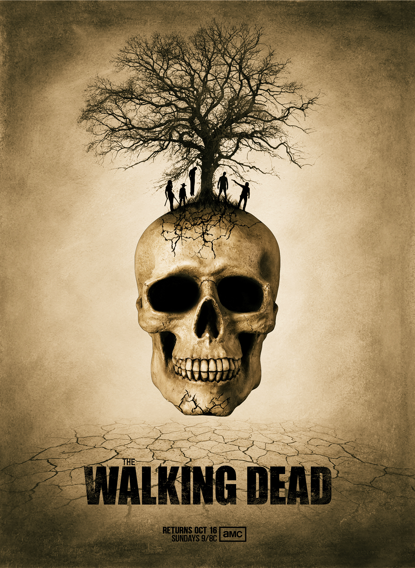 The walking Dead AMC zombie poster