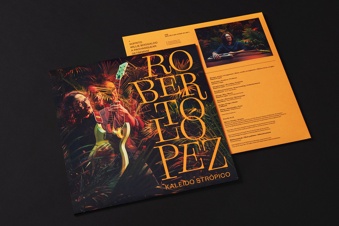 music cover Album afrocolombian rythms guitar Santana Tropical Music music project album cover