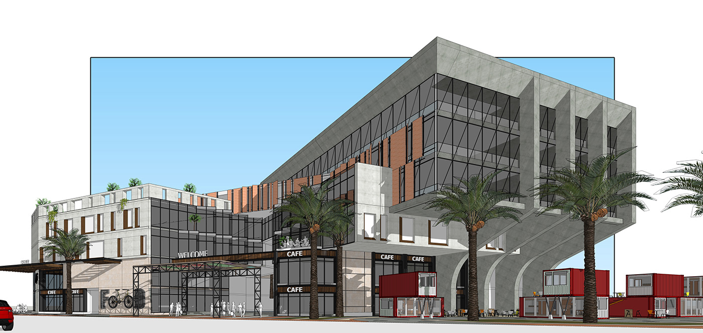 concept designer Saudi Arabia commercial mall marketing   concept design sketches sketch conceptual design