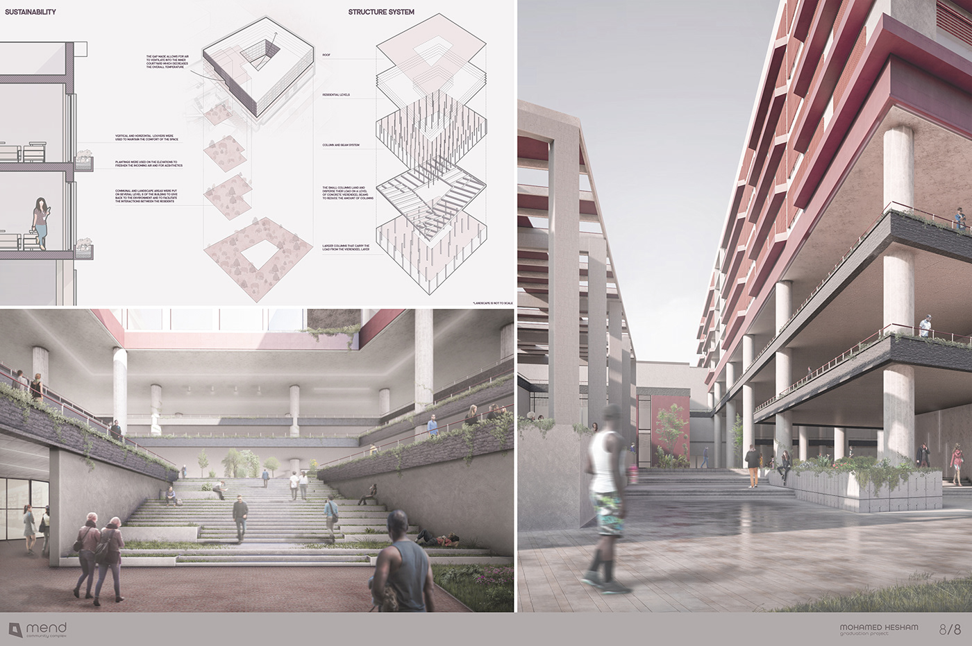 3D architecture archviz design exterior graduation Interior Project Render visualization