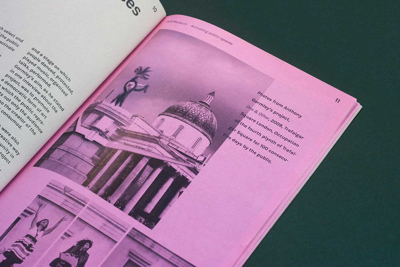 book editorial design museum Layout pink Booklet spread graphic design  graphisme