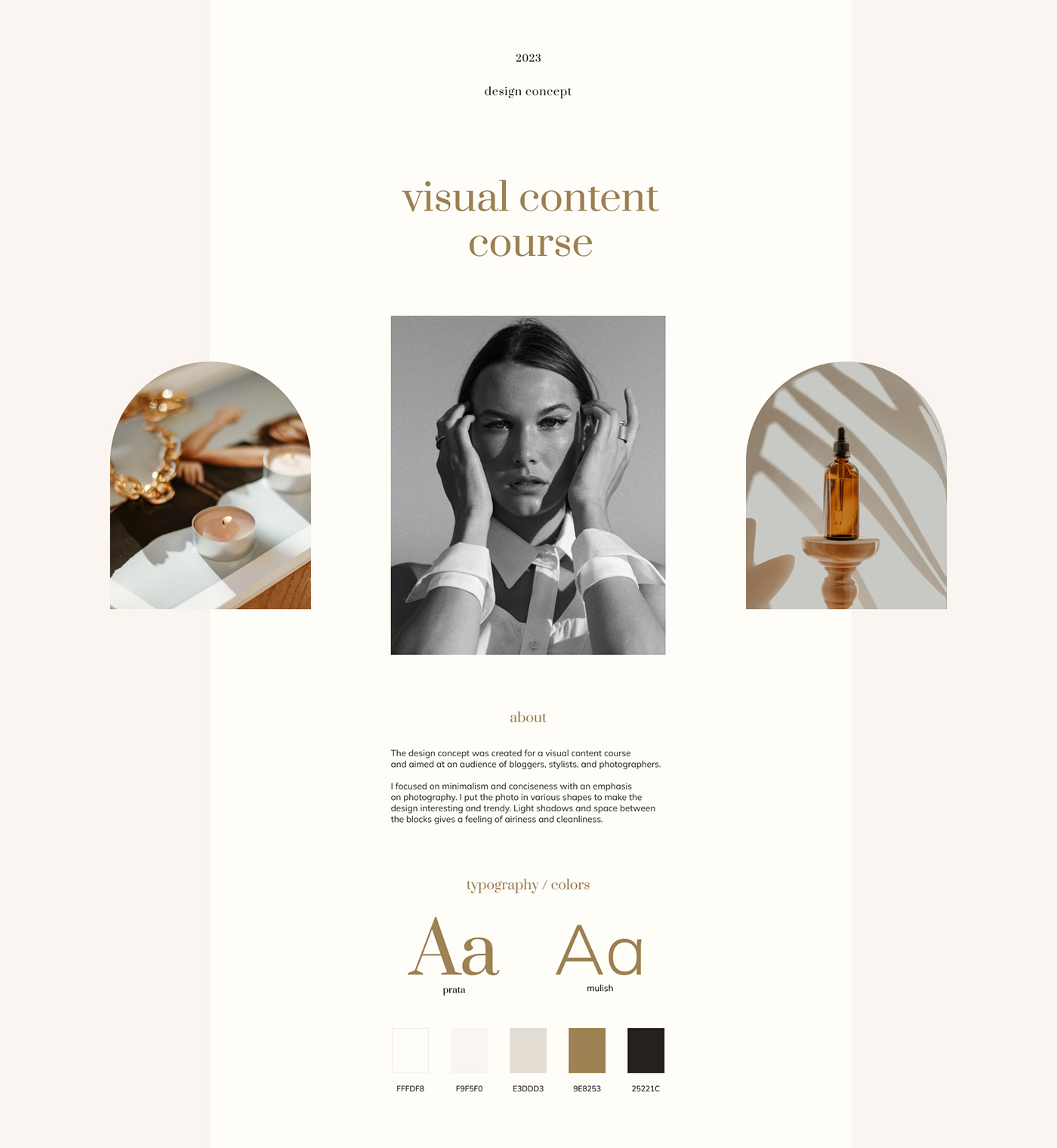Visual сontent сourse | Landing page on Behance