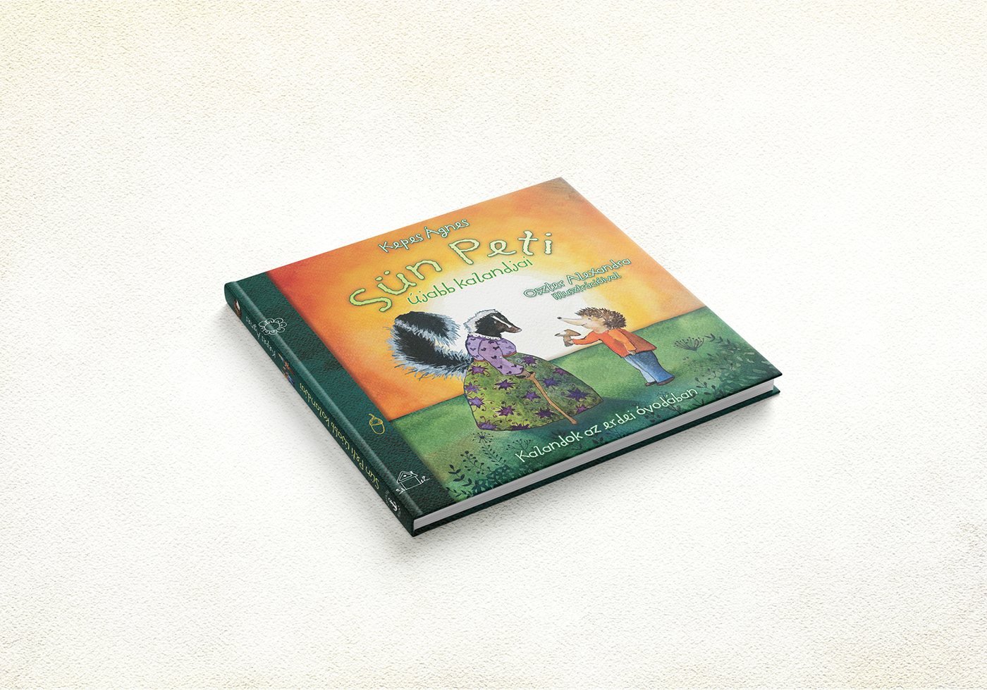 children's book cover Preschool storybook fairy tale animals hedgehogs rabbit book