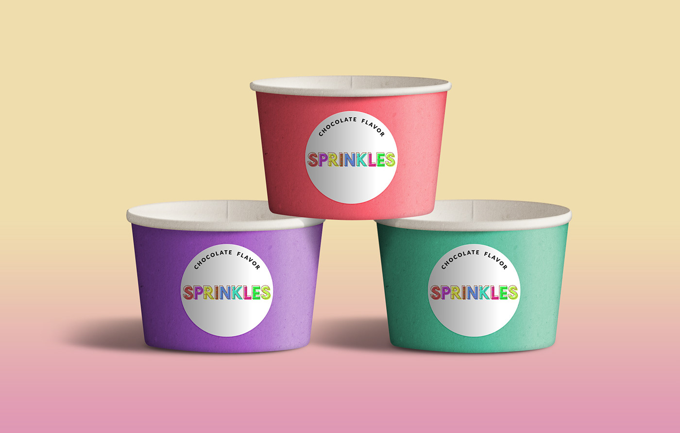 sprinkles ice cream logo branding  colorful simple thirty logos challenge thirty logos