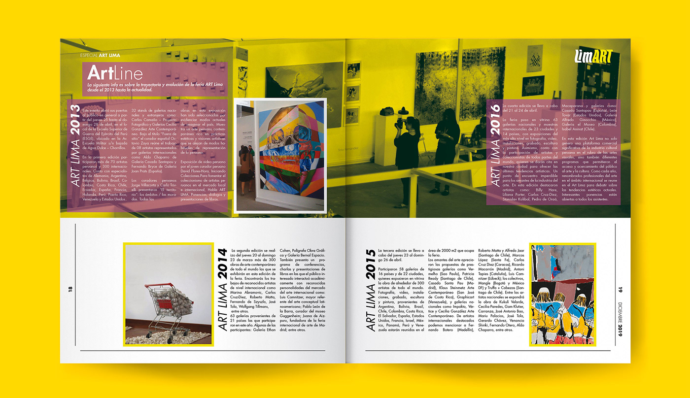 editorial magazine lima art arte revista Diseño editorial editorial design  diagramación diagramming
