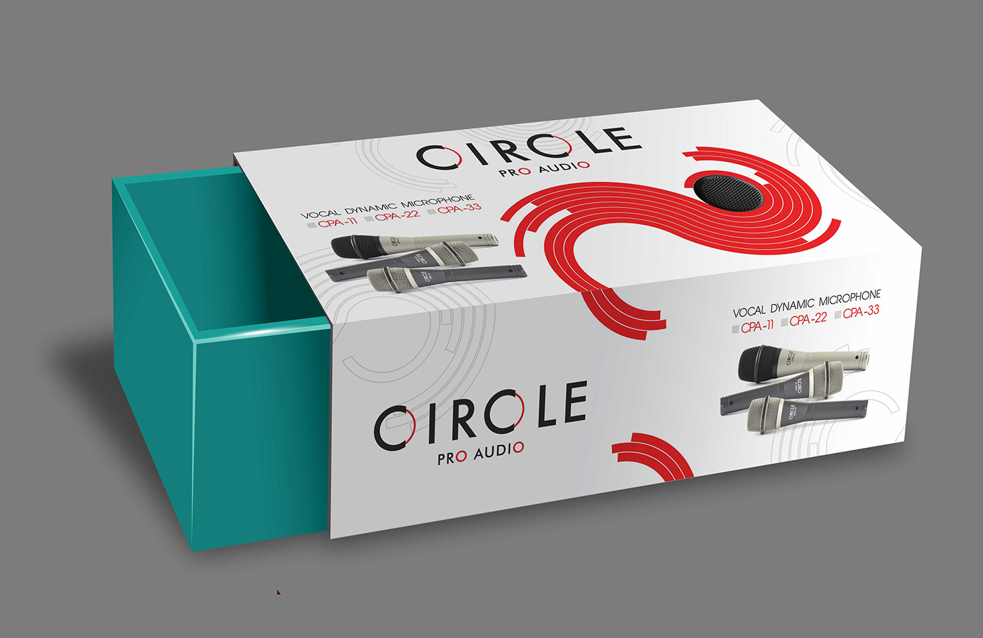Packaging circle pro audio dynamic microphone Mic packing packaging design