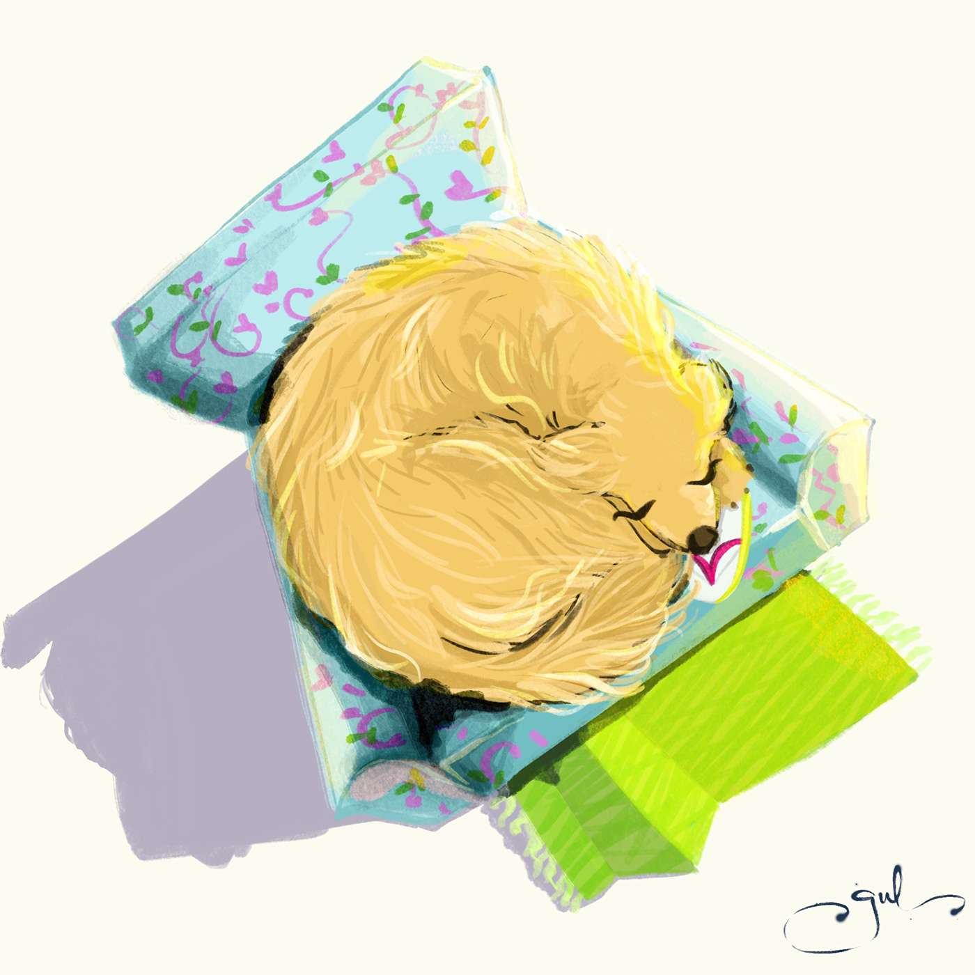 Character design  concept art cuddle digital painting dog gouache kids illustration pastel sketch warmth
