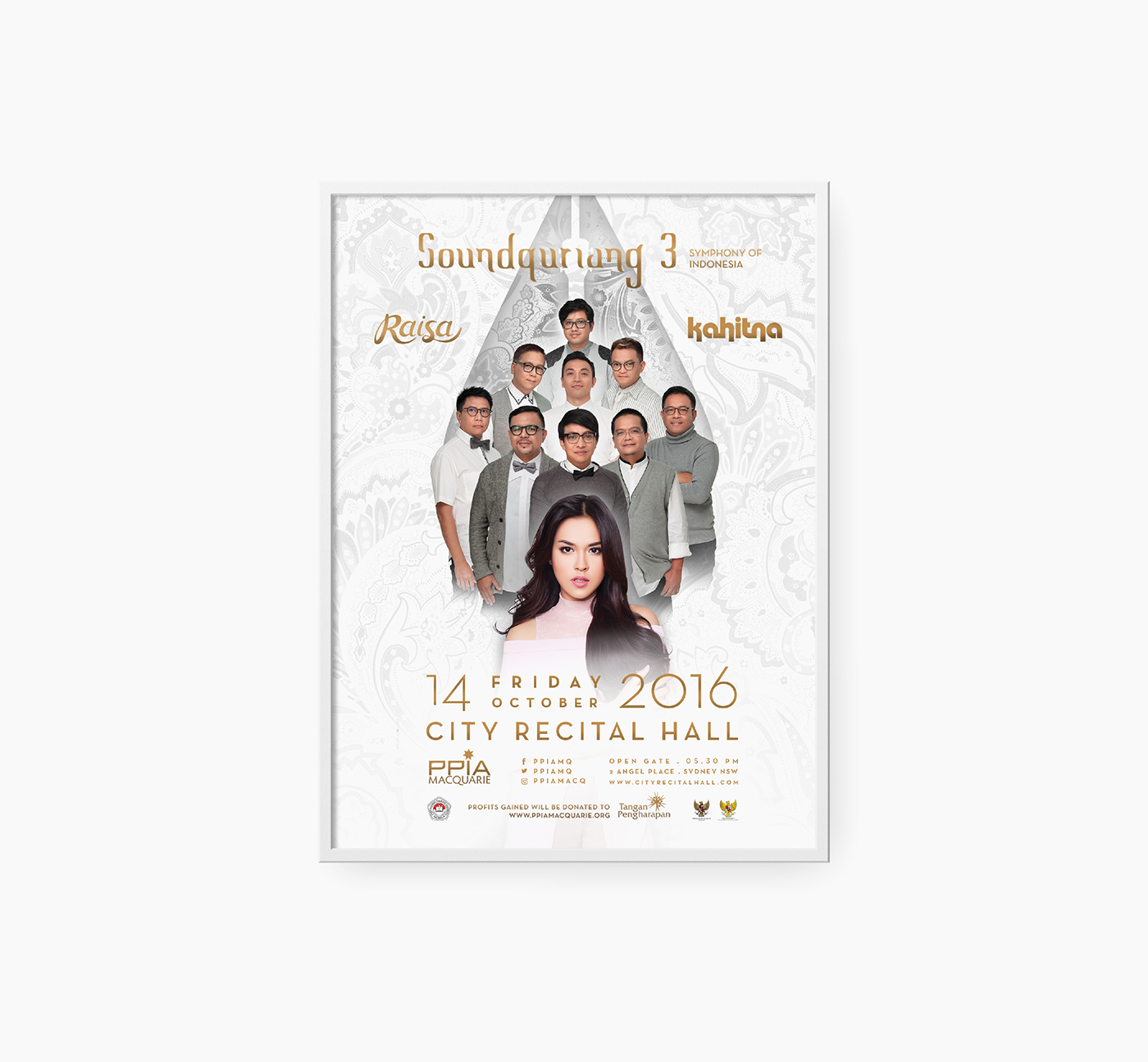 soundquriang indonesia raisa kahitna concert branding  identity print poster sydney