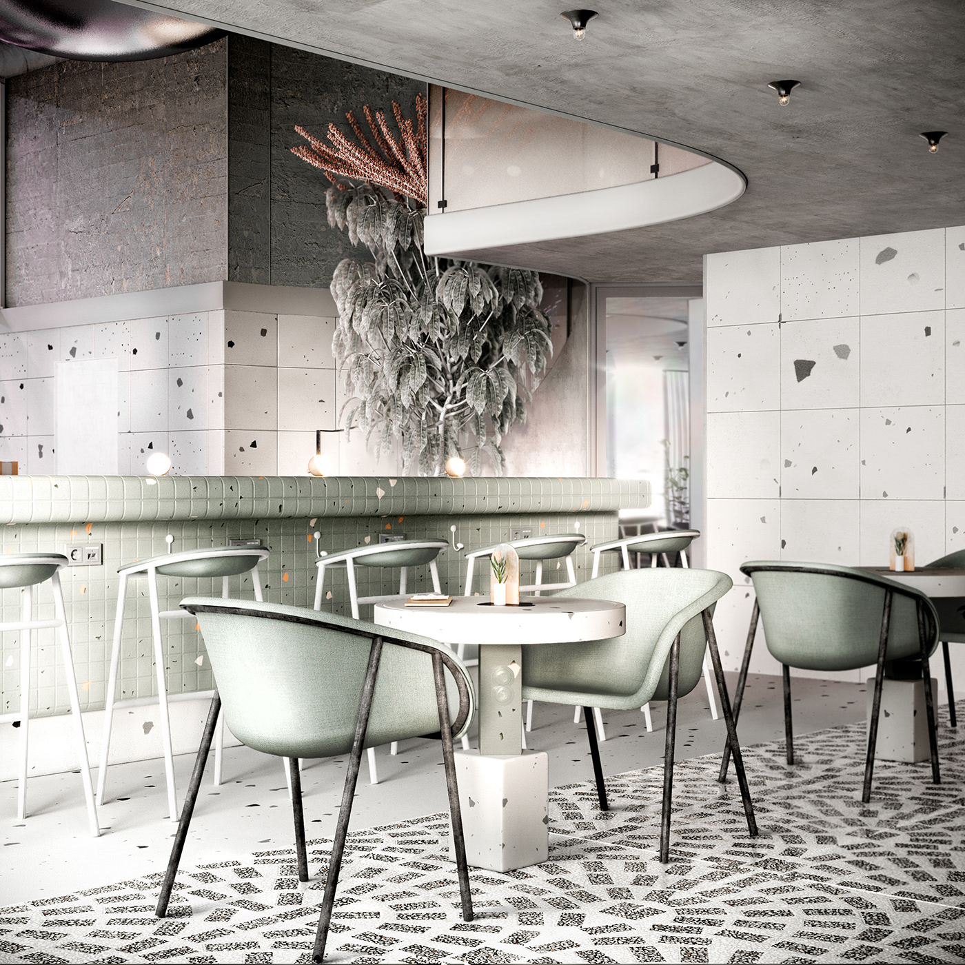 hydroponics restaurant cafe Interior interior design  recycle zero waste