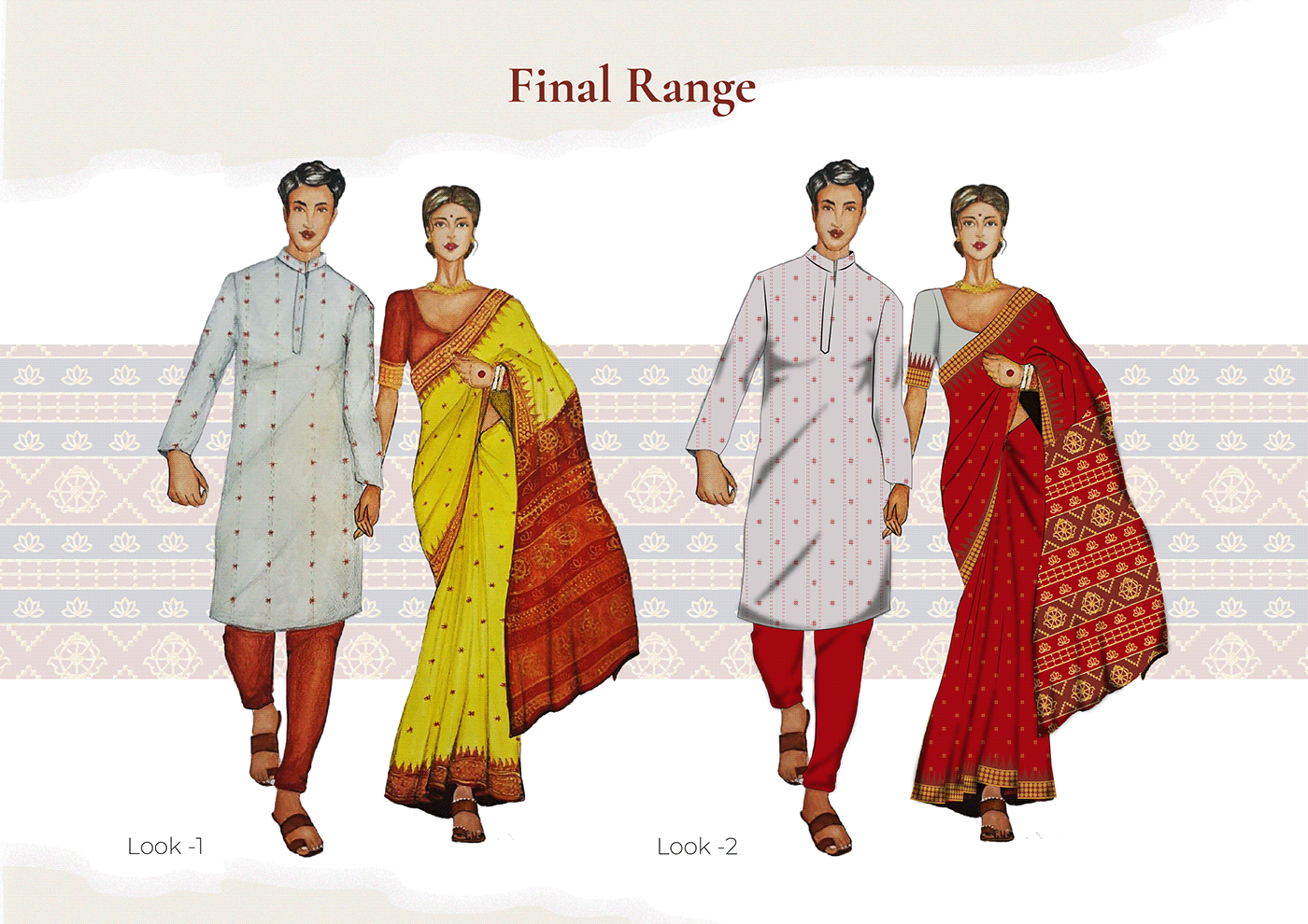 saree fashion design fashion illustration print traditional couple illustration couples ikkat sambalpuri ikkat
