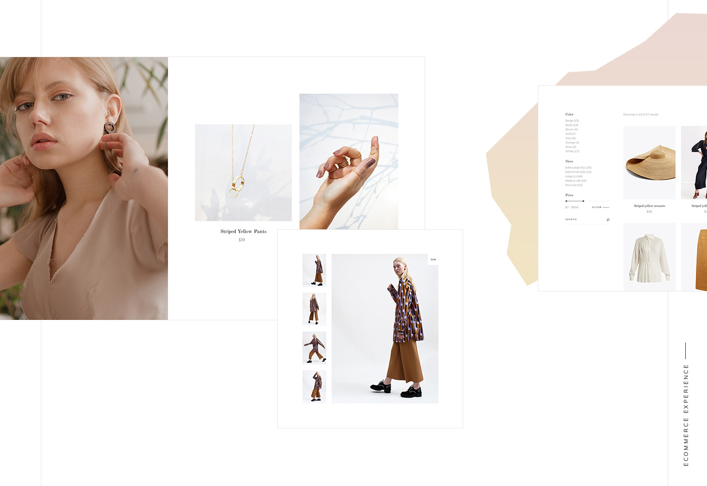 Sahel Agency Portfolio desert design Fashion  pastel portfolio UI ux visual design