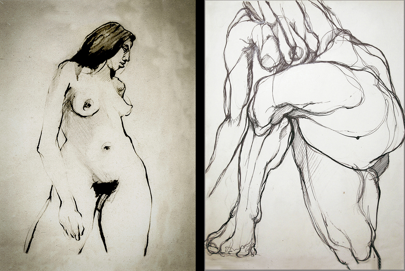 Drawing  experimental figural painting   art figurative
