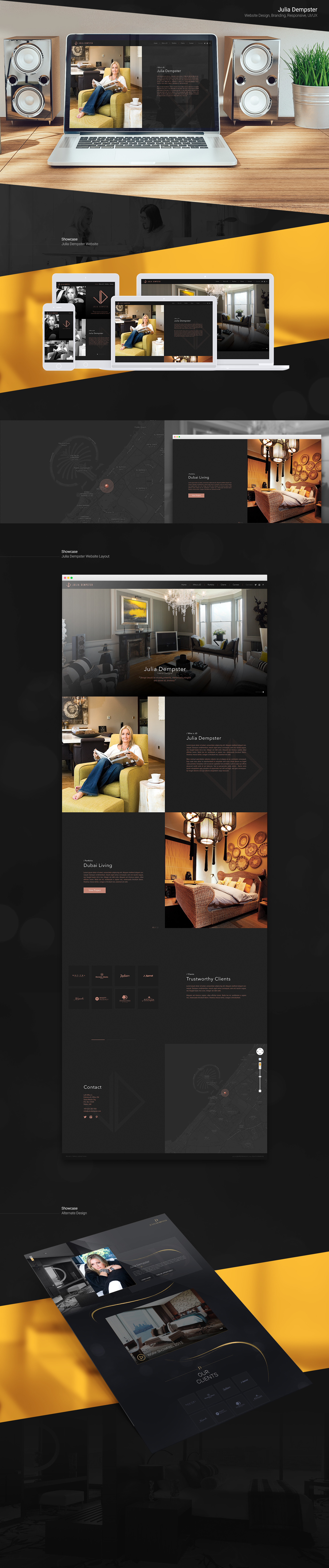 brand identity Interior design Web Responsive app brand architect julia dempster dubai