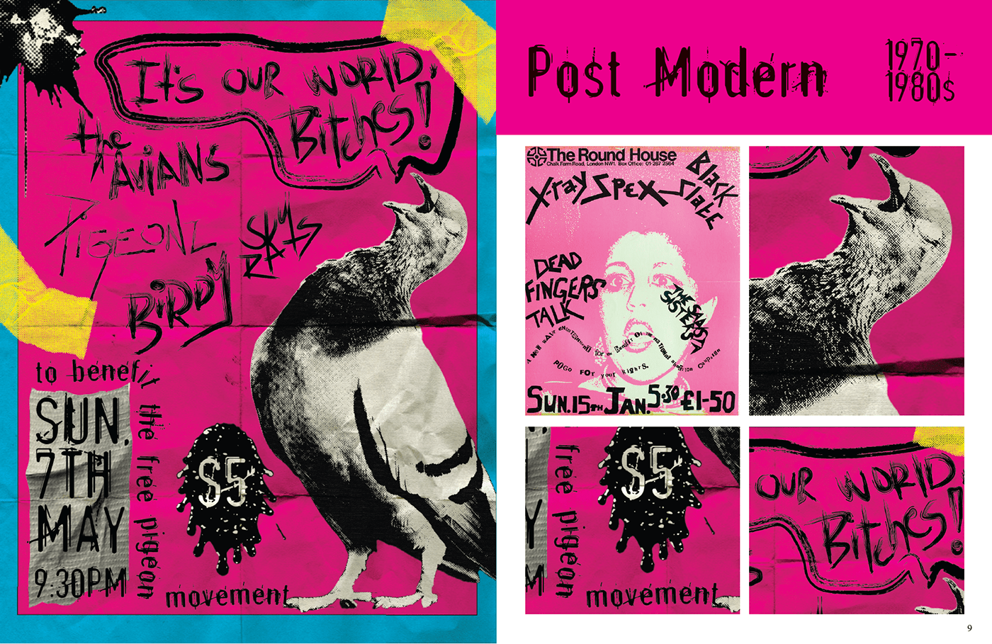 artdeco covers decades Flatstyle Layout magazine pigeons posters postmodern
