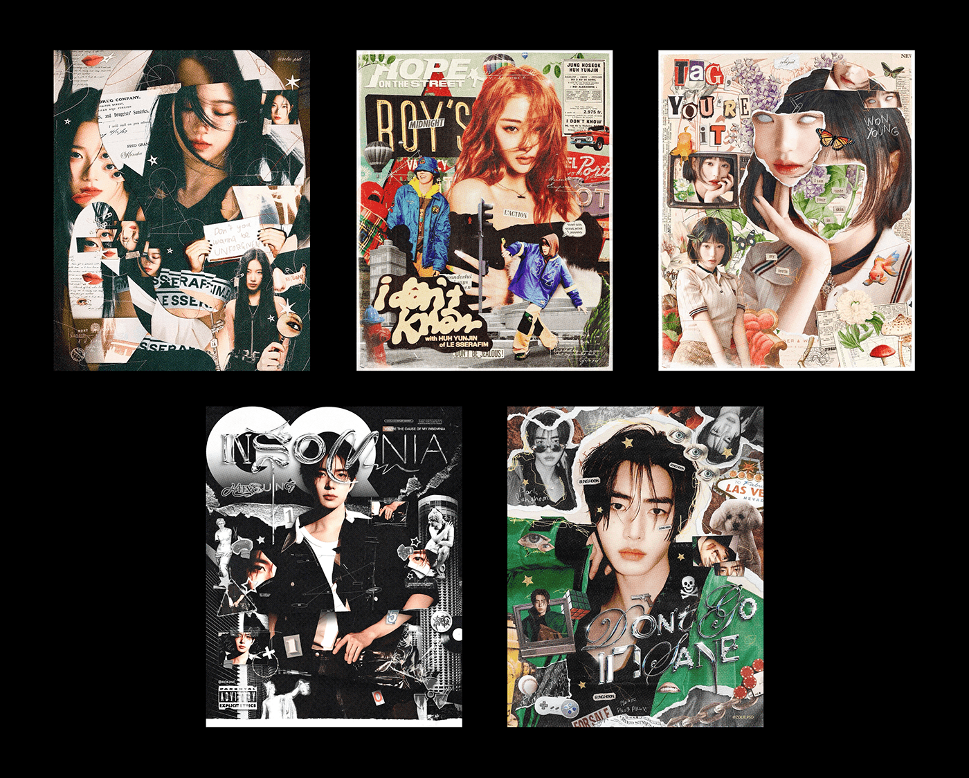 design collage art artwork graphic design  designer kpop poster photoshop