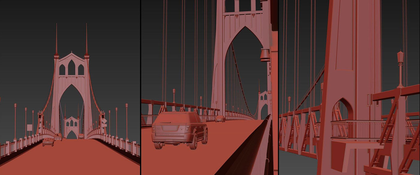 bridge 3D Render full CG CGI cinematic