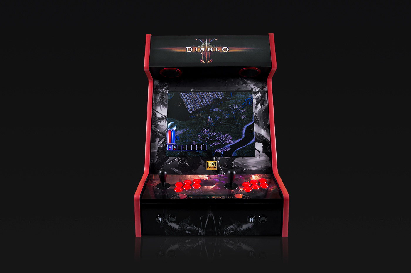 Blizzard arcade machine diablo overwatch  Videogames game red black vinyl