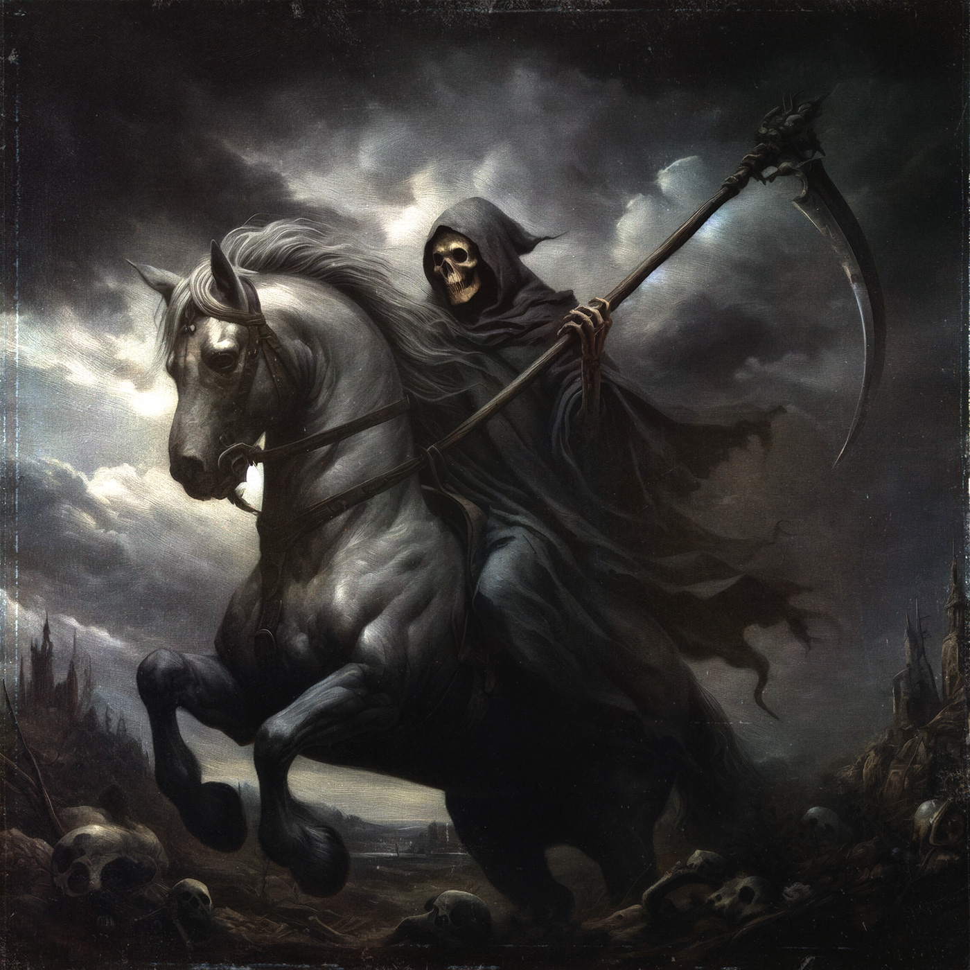 digital painting concept art album cover Album Cover Design Album Cover Art death metal classic painting Renaissance Four Horsemen Melodic death metal