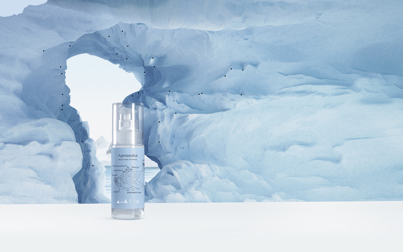 Arctic Binder blue brand cosmetics crystals Custom custometics Packaging beauty