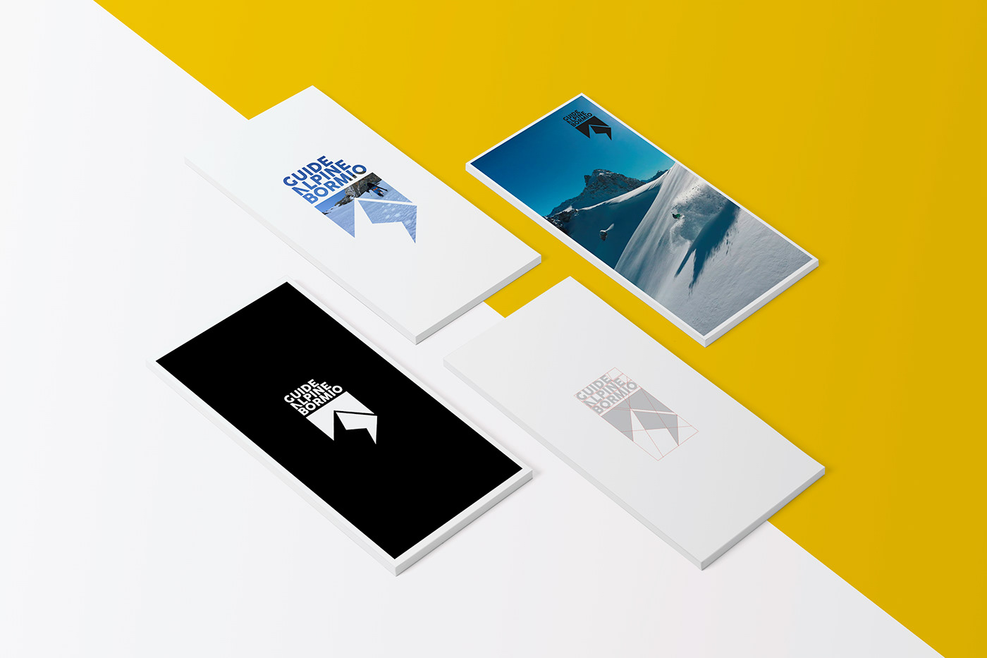 guidebormio logo brand Guide mountain RESTYLING logos mountains pulcedesign pulce